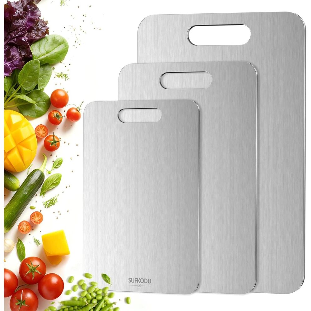 NWT Titanium Cutting Board Set of 3 (M+L+XL)